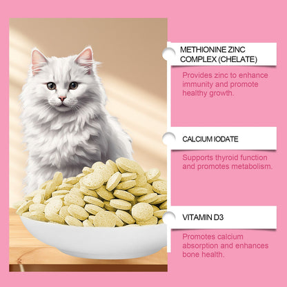 Yegbong Micro-element tablets for cats Vitamin supplements for cats to balance their diet and provide nutritional supplements