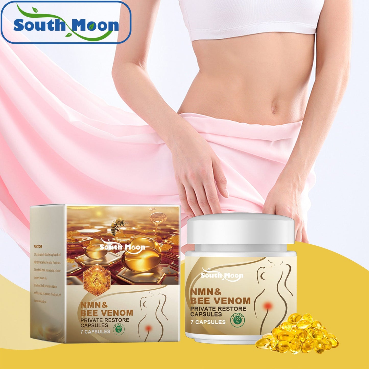 South Moon Women's Body Care Capsules Body cleansing, odor-removing, moisturizing and hydrating body care capsules