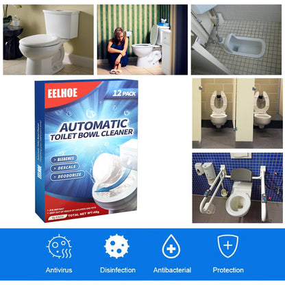 EELHOE Toilet cleaning effervescent tablets Bathroom toilet descaling, decontamination, deodorization, multi-effect odor removal, and freshness