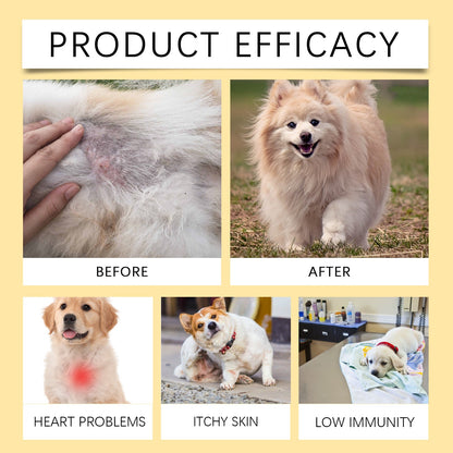 Yegbong Multivitamin Fish Oil Tablets for Dogs Pet dog hair care, moisturizes the skin, and protects pet health