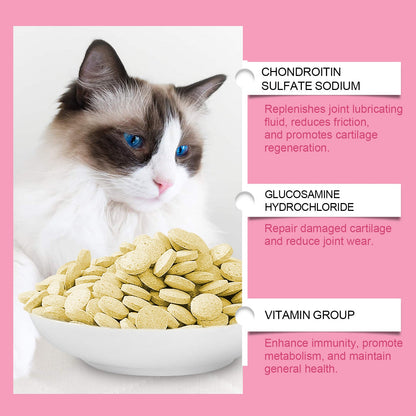 Yegbong Joint care tablets for cats Pet Cat Joint Care: Protecting and Maintaining Pet Joint Health