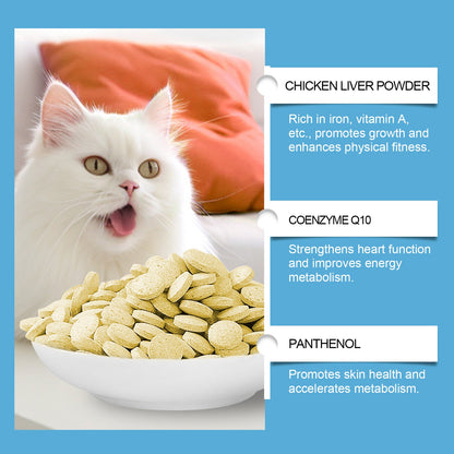 Yegbong Coenzyme tablets for cats Coenzyme specifically designed to protect the health and vitality of cats Q10Absorbent Nutritional Supplement