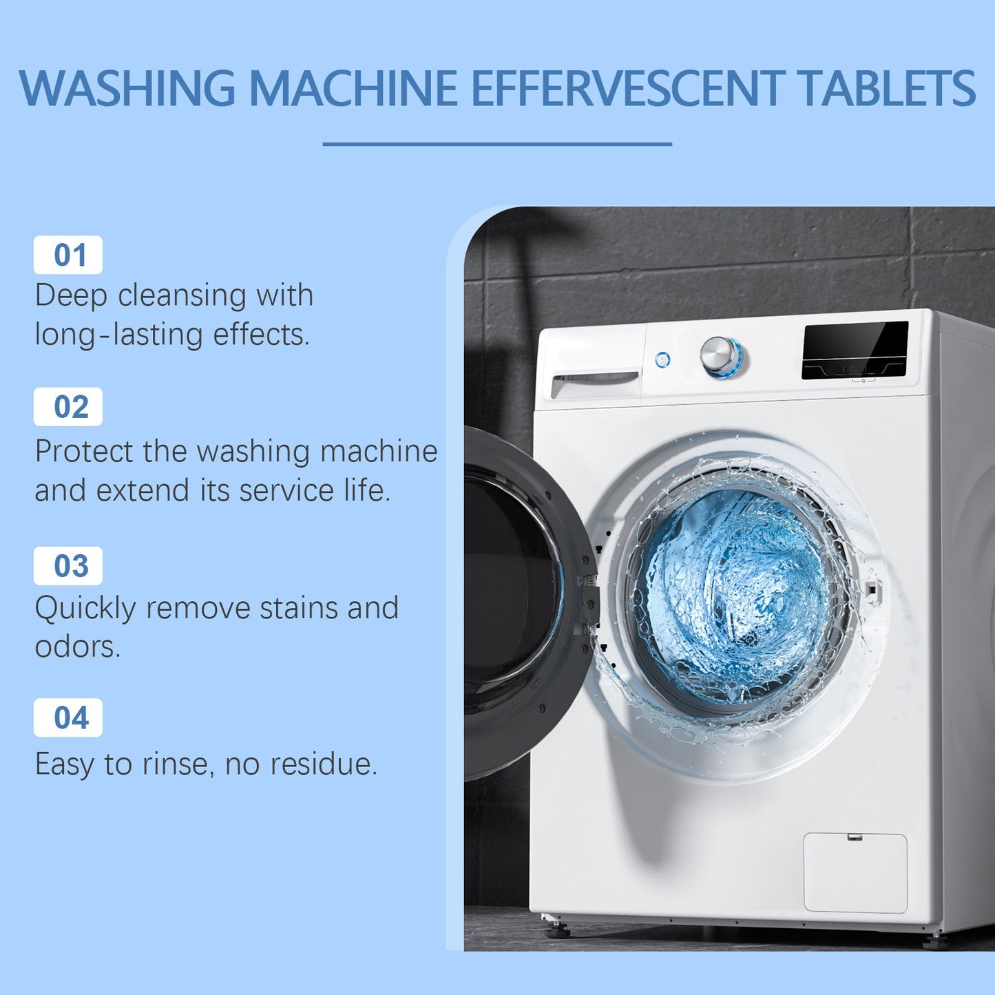 Jaysuing Washing Machine Cleaner Household fully automatic washing machine decontamination drum cleaning and descaling effervescent tablets