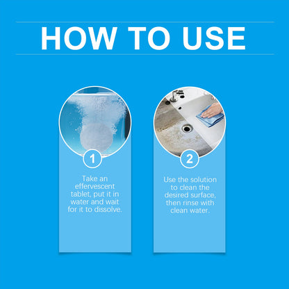 JUE FISH Multi-Surface Decontamination Effervescent Tablets Kitchen heavy grease and dirt cleaning stain remover effervescent tablets