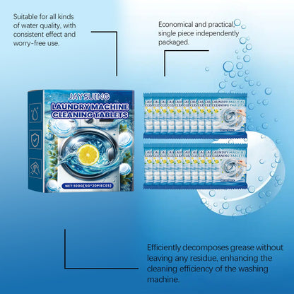 Jaysuing Washing machine stain remover effervescent tablets Cleaning tablets for deep stain removal in washing machine tubs