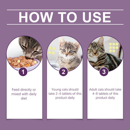 Yegbong Compound Taurine Tablets for Cats Pet nutritional supplement multi-vitamin taurine tablets for cats