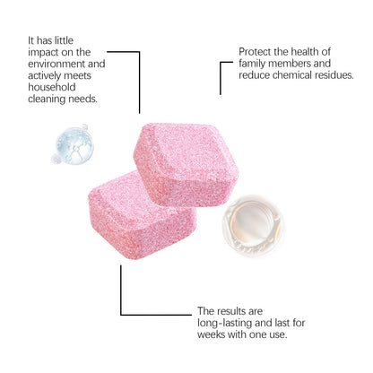 Jue-Fish Toilet cleaning effervescent tablets Quickly Dissolving Toilet Deodorizing, Descaling, and Stain-Removing Cleaning Tablets