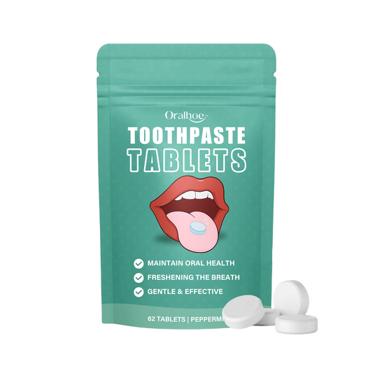 Oralhoe Cleaning toothpaste tablets Convenient, fresh, cleans teeth stains and yellowing, reduces bad odor, provides long-lasting protection