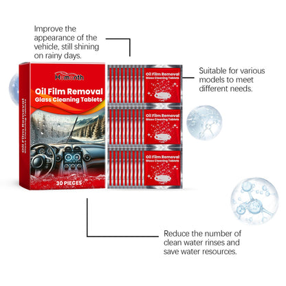Homonth Car windshield effervescent tablets, car window rainproof, waterproof, anti-fog, cleaning car glass effervescent tablets