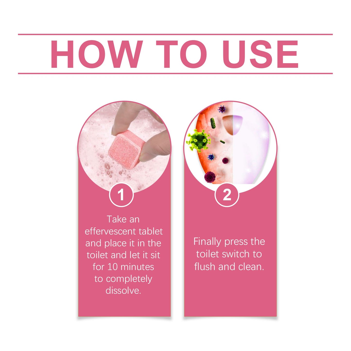 Jue-Fish Toilet cleaning effervescent tablets Household bathroom toilet odor removal, descaling, and cleaning