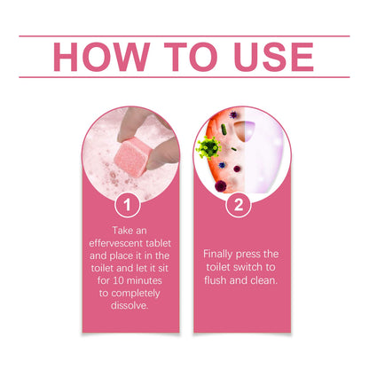 Jue-Fish Toilet cleaning effervescent tablets Household bathroom toilet odor removal, descaling, and cleaning