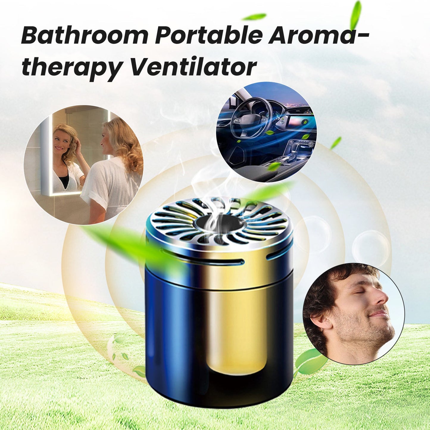 Jue-Fish Portable Bathroom Ventilation Aromatherapy Device Car-mounted aromatherapy deodorizing fragrance ornament for bathroom and bedroom