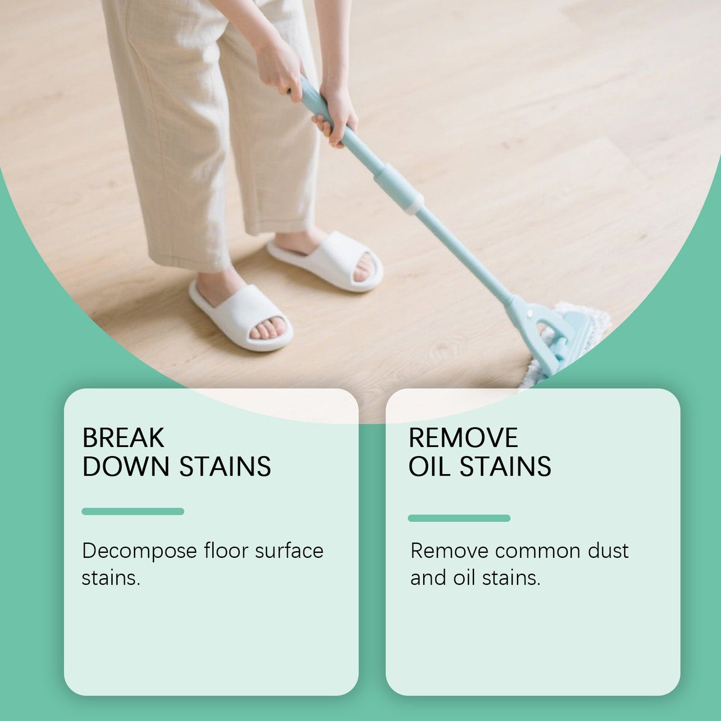 Jue Fish Floor Cleaner Stain-removing and brightening gentle formula household floor shine maintenance cleaner
