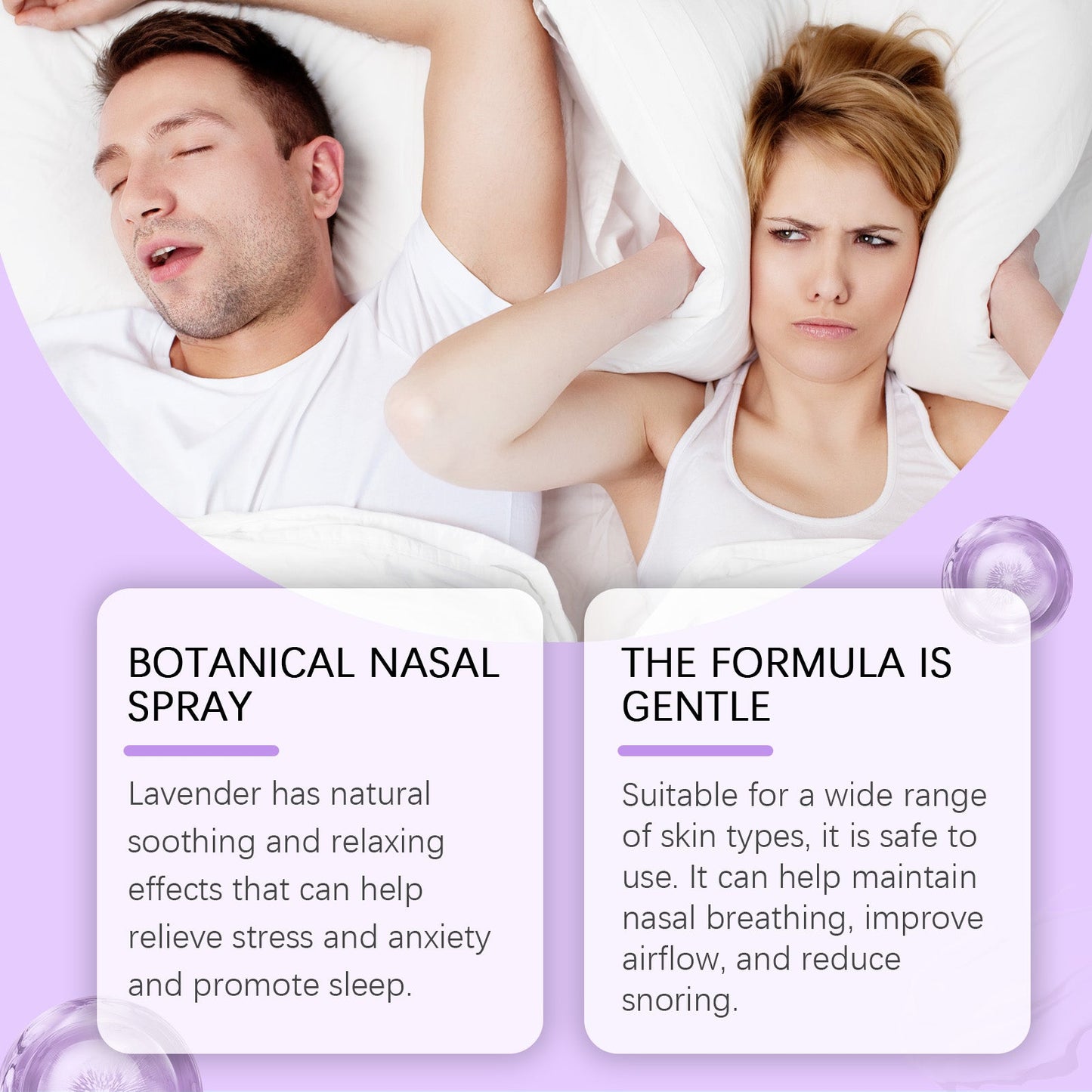 XIMONTH Snoring spray Home-use nasal spray for relieving nasal congestion, stopping snoring, and aiding sleep, with nasal cavity cleaning and care