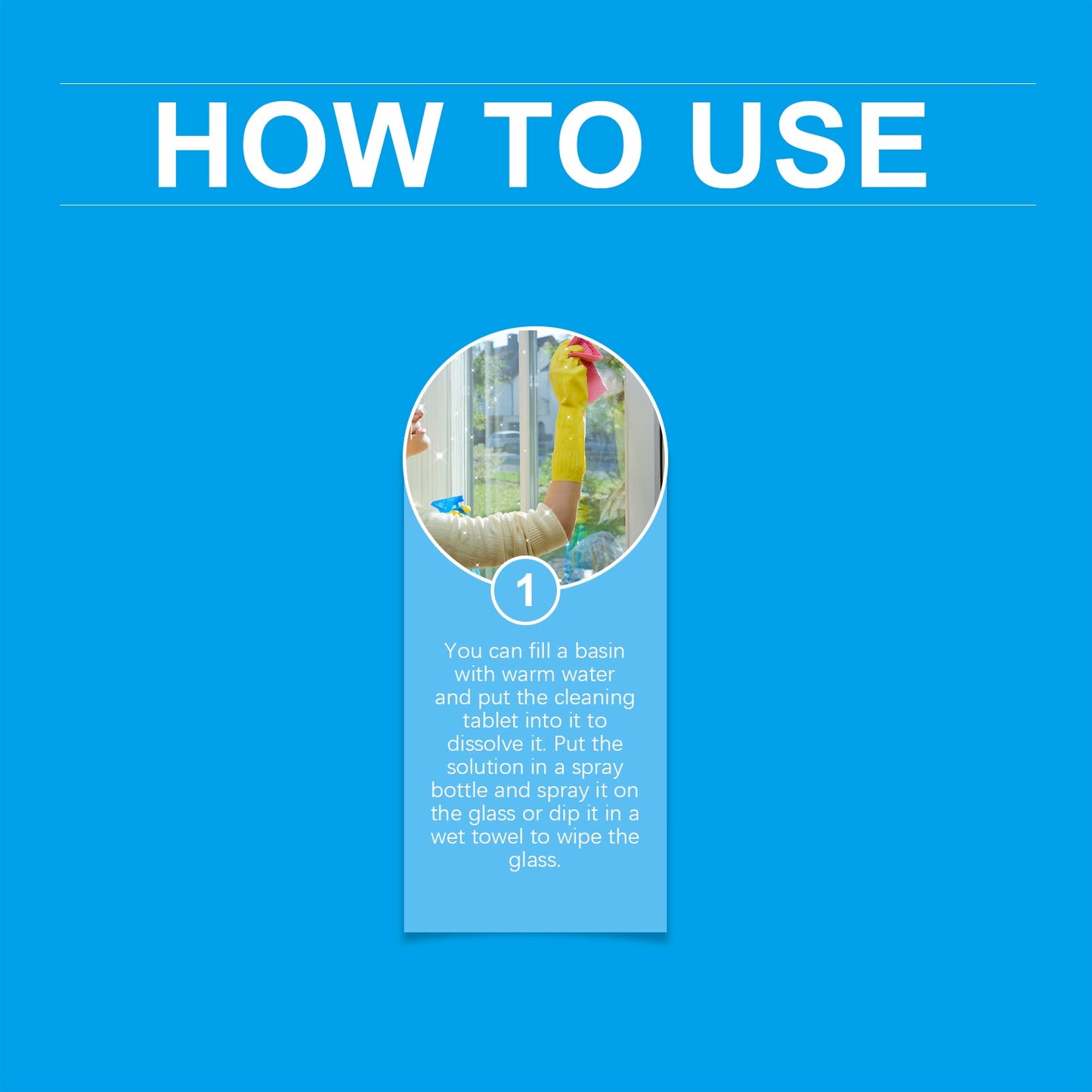 Jue-Fish Glass cleaning effervescent tablets Door and window glass, water stains, dust, and stubborn dirt are cleaned, leaving the mirror surface clear and bright