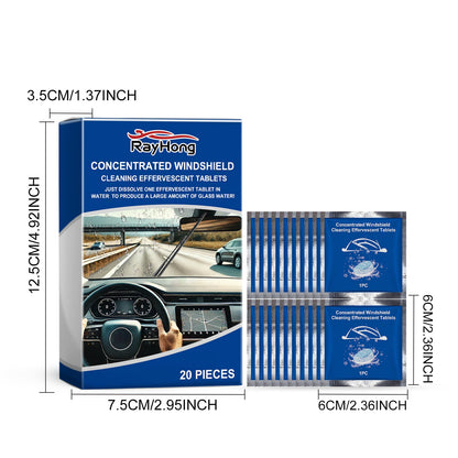 Rayhong Windshield cleaning tablets Car window glass stain and water mark waterproof cleaning effervescent tablets