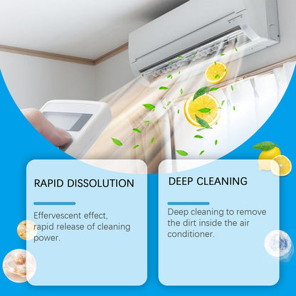 Jue-Fish Air conditioner cleaning effervescent tablets Air conditioner cleaning products, air conditioner care to keep the air fresh and hygienic