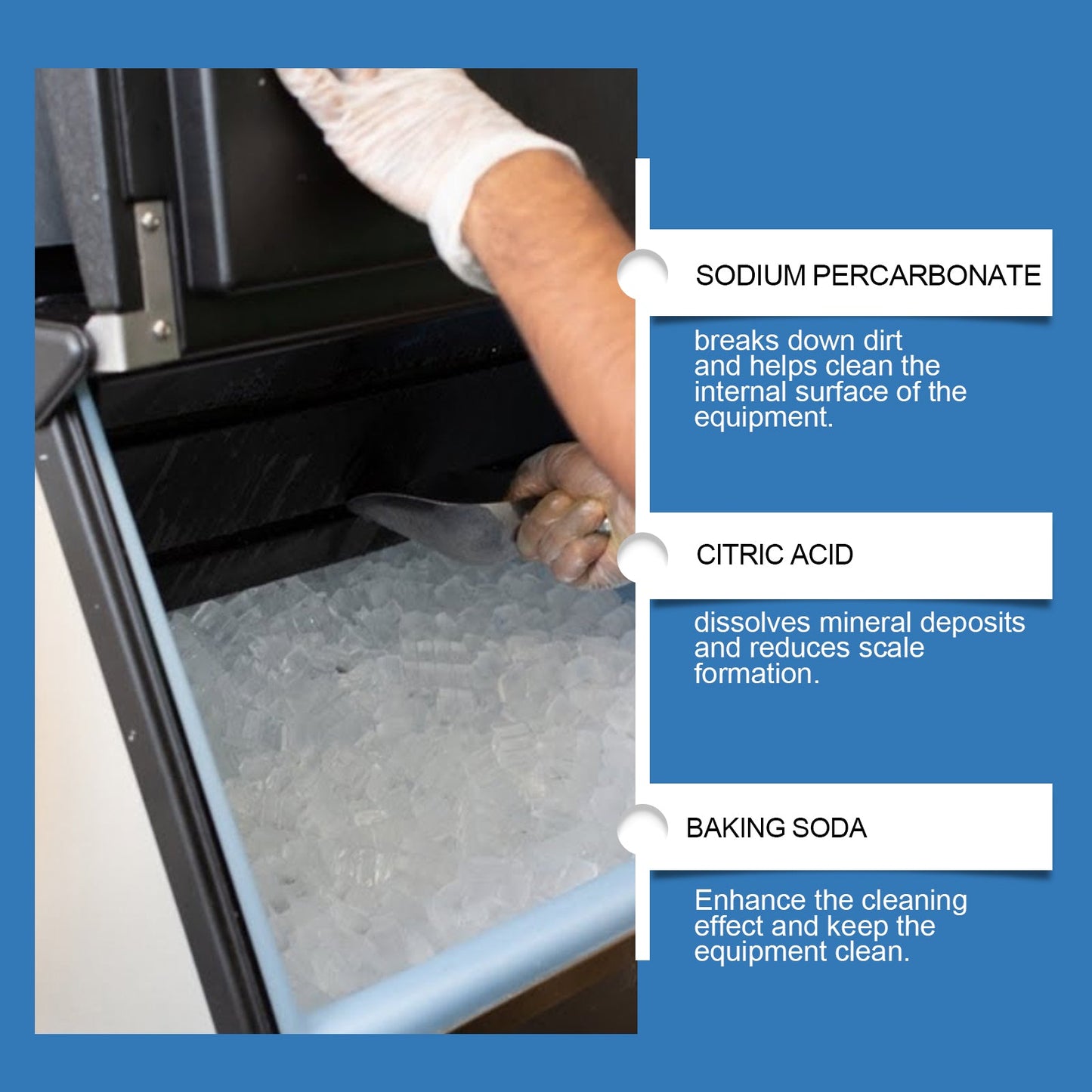 Jakehoe Ice Maker Cleaning Tablets Convenient and gentle household cleaning, descaling, deodorizing, and daily maintenance of ice makers