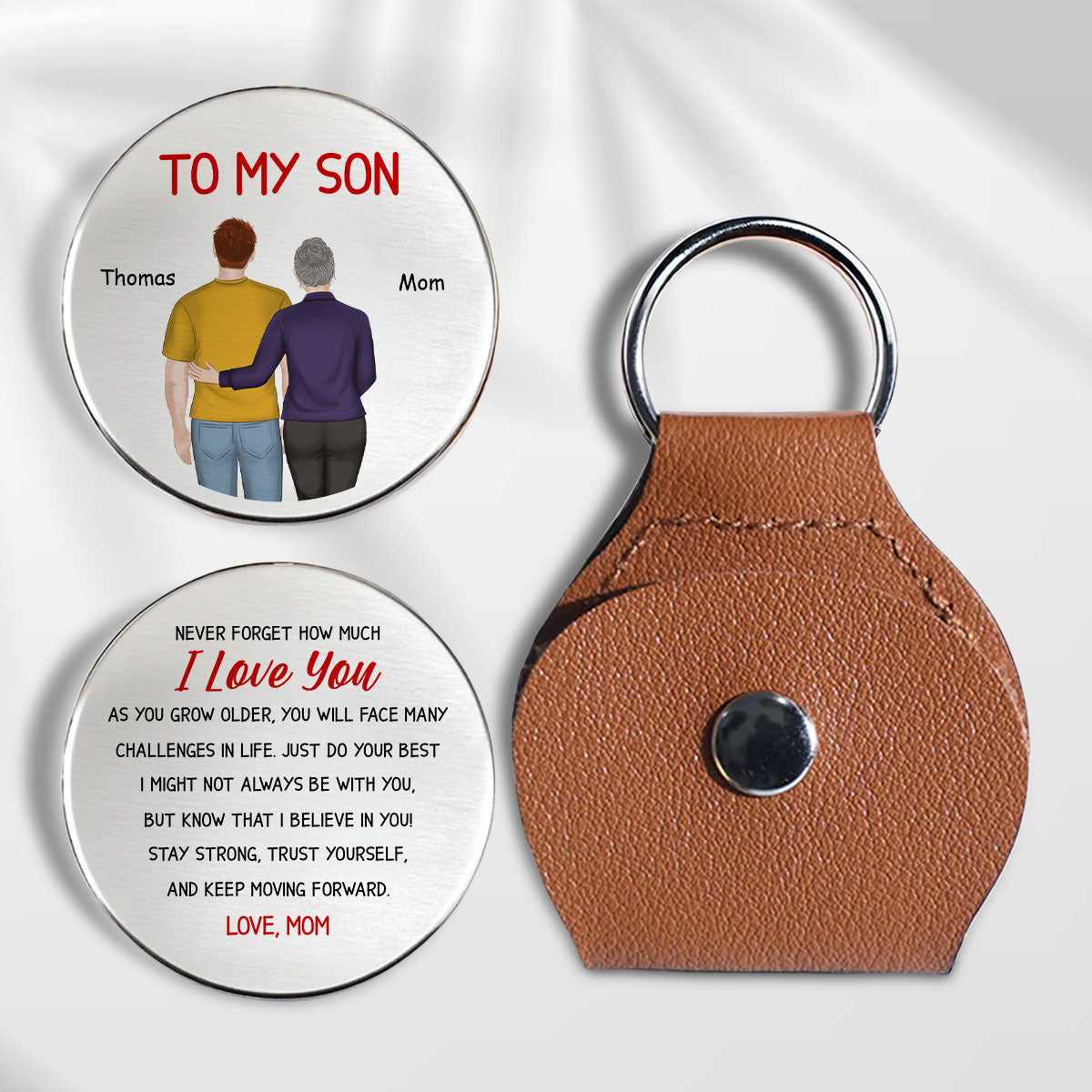 My Boy My Son From Mom - Personalized Custom Pocket Hug