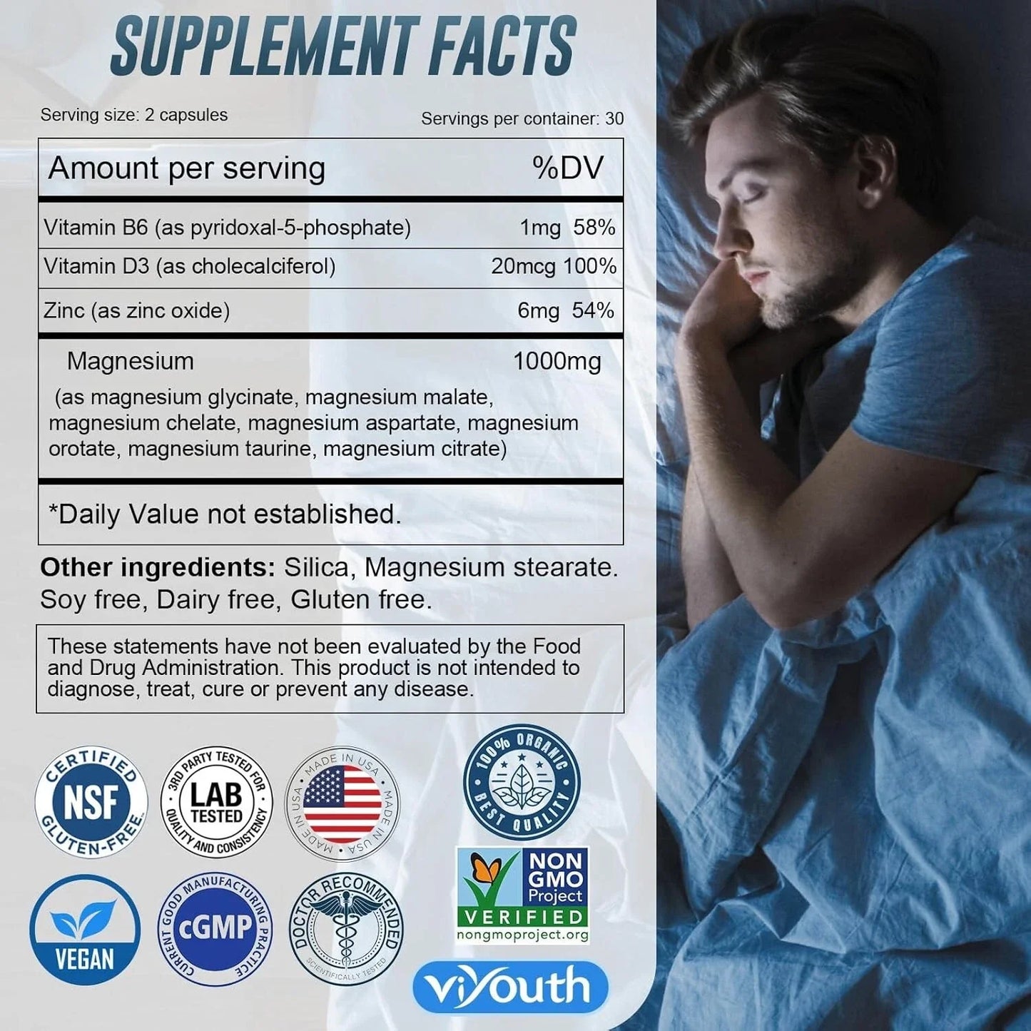 Glycinate Supplement, Magnesium 7 Complex Advanced with Citrate Malate Chelate..