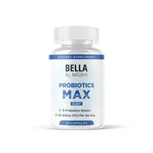 NEW Bella All Natural Probiotics MAX for Healthy Living- 60 Capsules