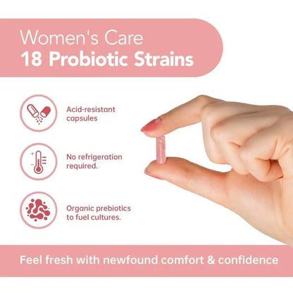 VIVONU Women's Probiotics - 18 Strains for Vaginal Health 60 Vegetarian Capsules