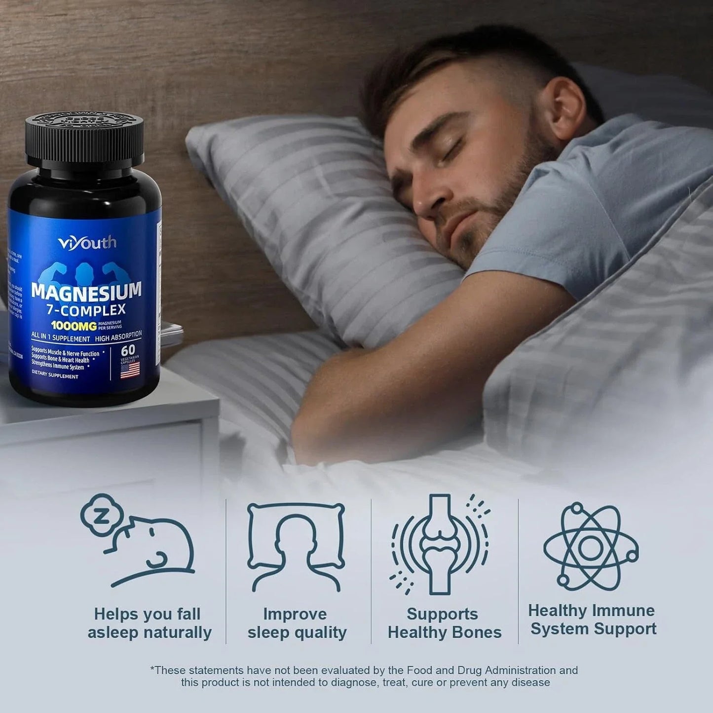 Glycinate Supplement, Magnesium 7 Complex Advanced with Citrate Malate Chelate..