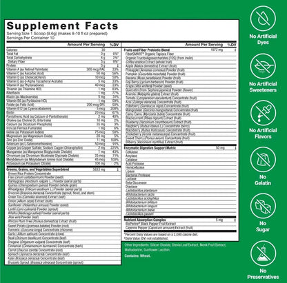 【US seller】Smarter Greens - 40+ Superfoods,*125M CFUs Probiotics, for Gut Health-Shop